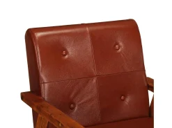 Sillón de cuero auténtico marrón