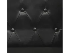 Sillón de cuero auténtico negro