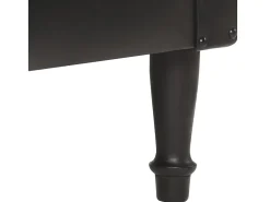 Sillón de cuero auténtico negro