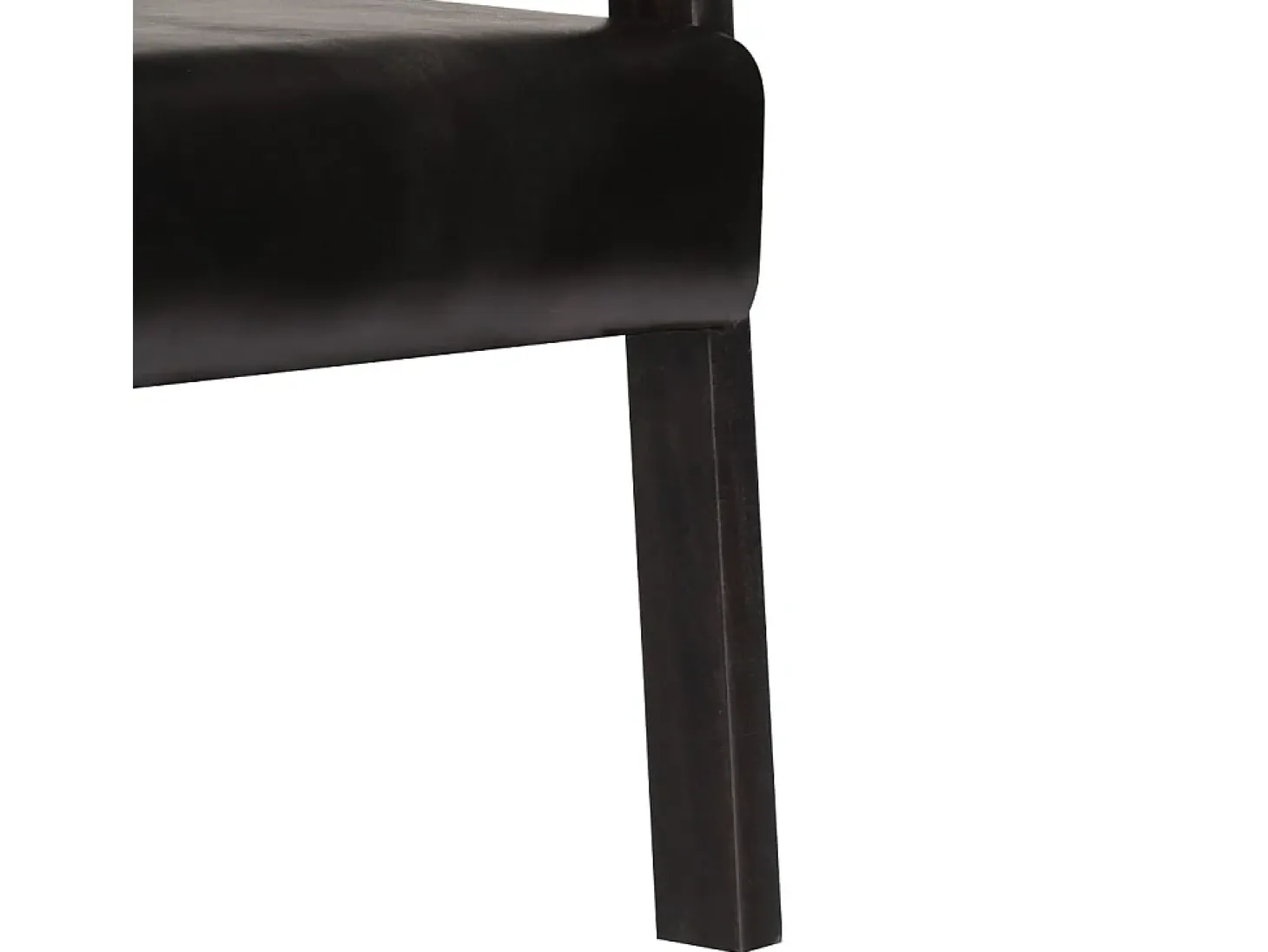 Sillón de cuero auténtico negro