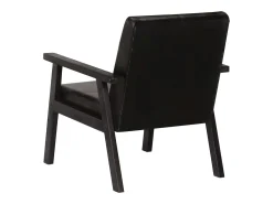Sillón de cuero auténtico negro