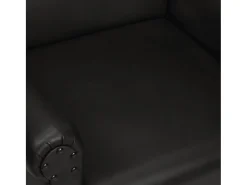 Sillón de cuero auténtico negro