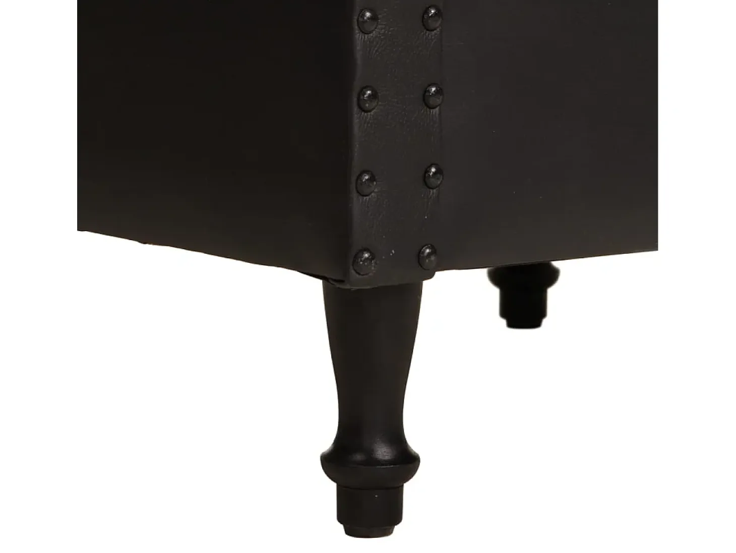 Sillón de cuero auténtico negro