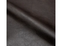 Sillón de cuero de búfalo marrón y metal negro - Hugues
