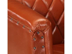 Sillón de cuero de cabra auténtico marrón