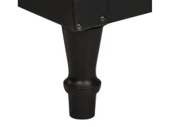 Sillón de cuero de cabra auténtico negro