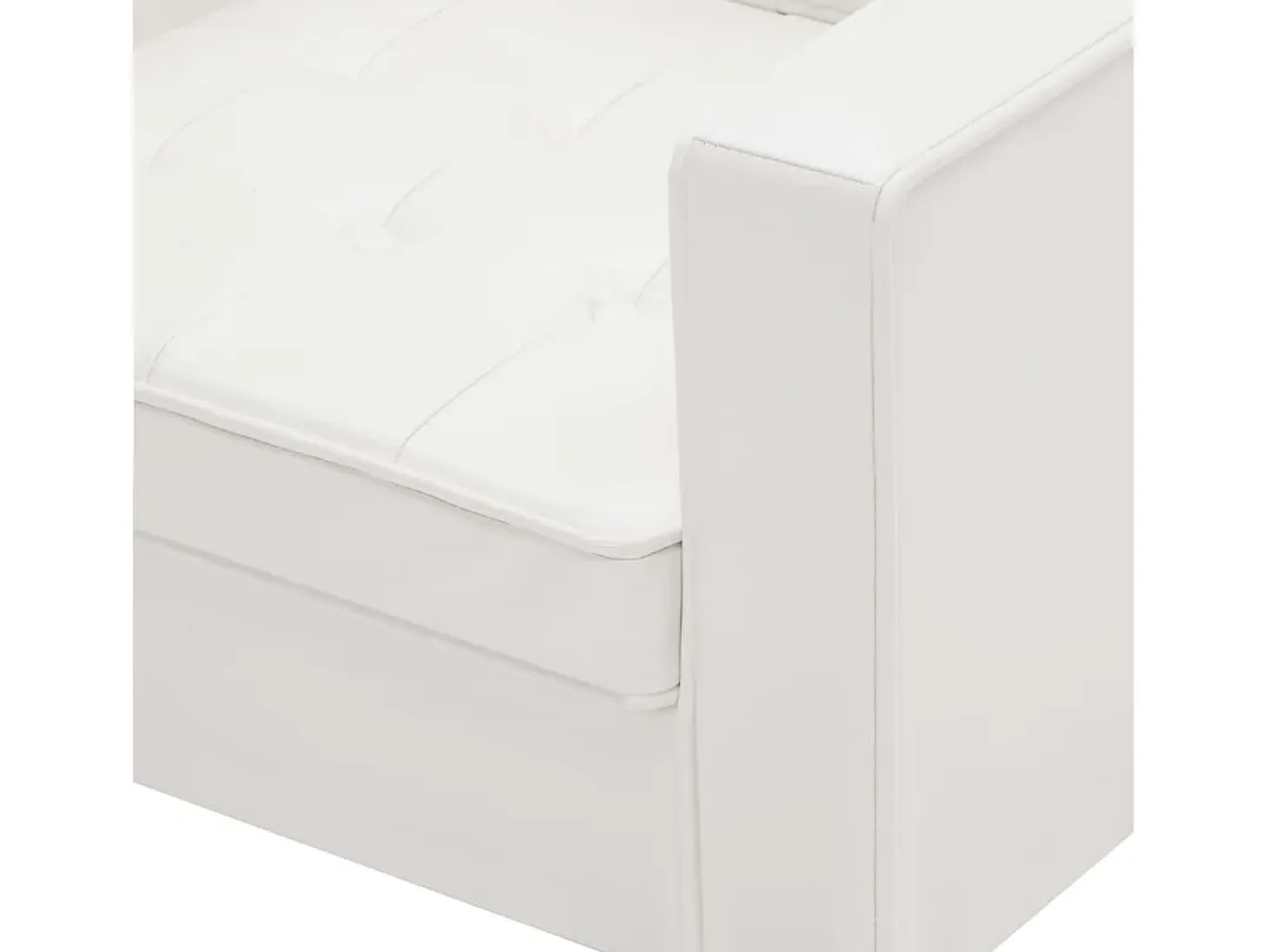 Sillón de cuero sintético blanco