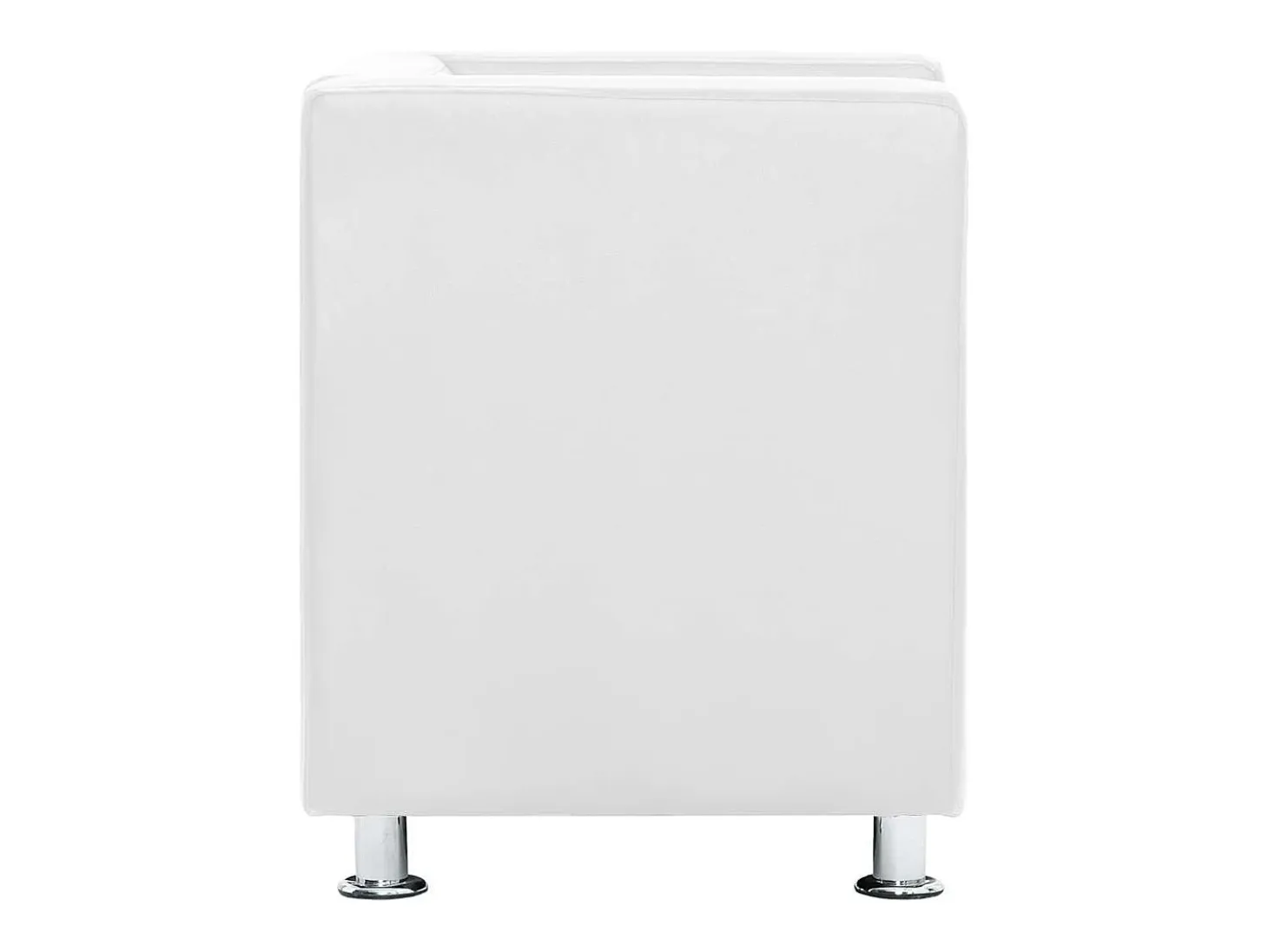 Sillón de cuero sintético blanco