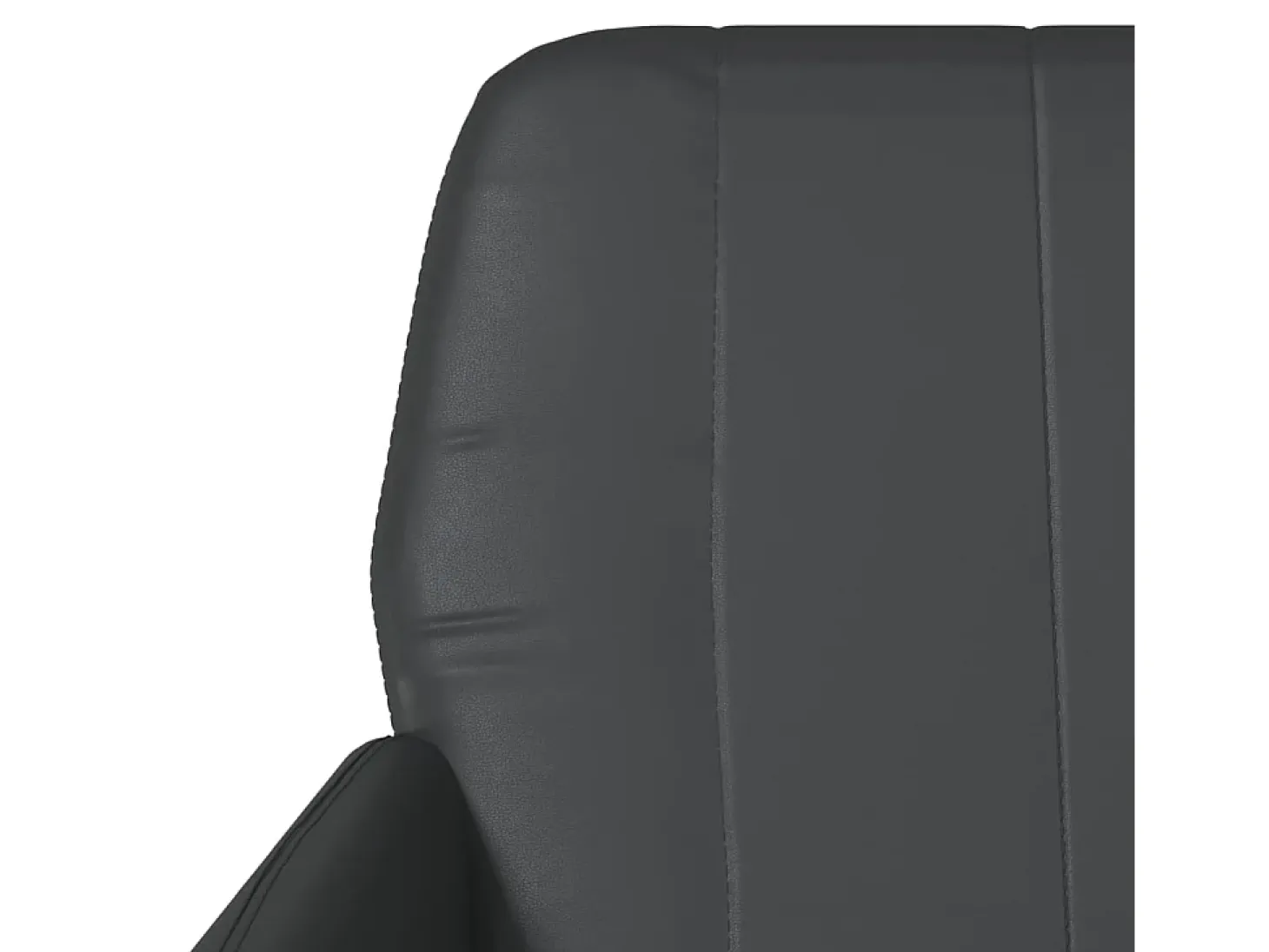 Sillón de cuero sintético negro 61x78x80 cm