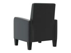 Sillón de cuero sintético negro