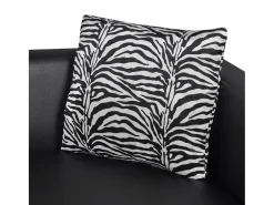 Sillón de cuero sintético negro