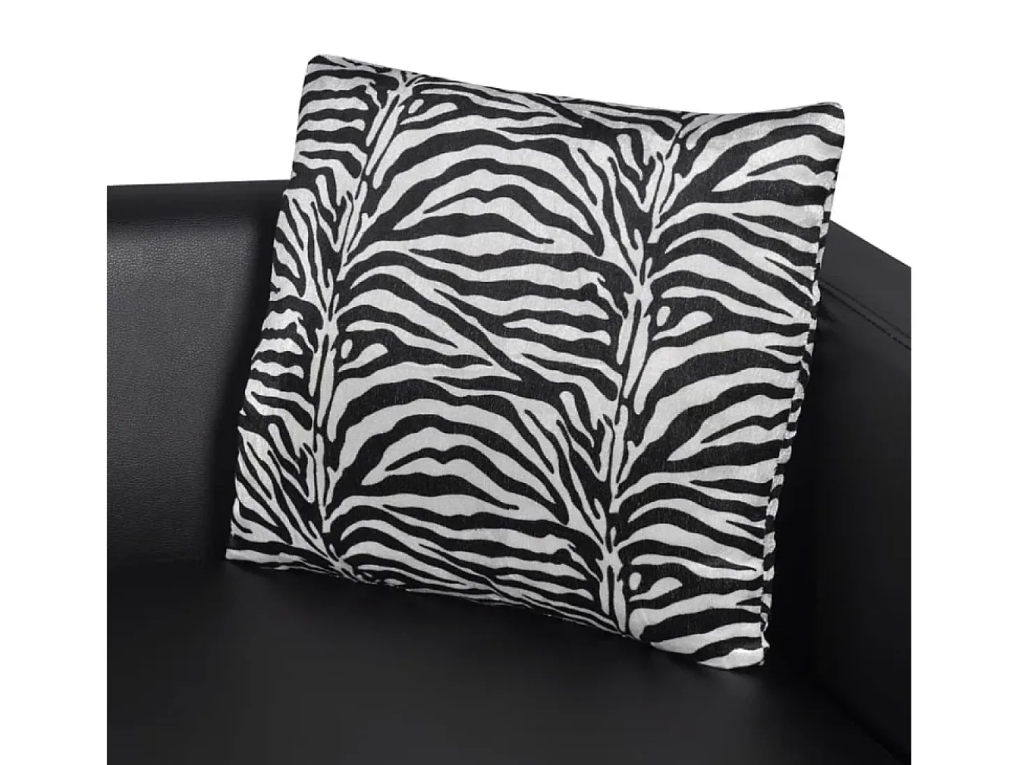 Sillón de cuero sintético negro