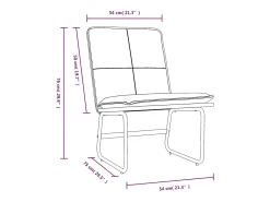 Sillón de cuero sintético negro 54x75x76 cm