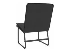 Sillón de cuero sintético negro 54x75x76 cm