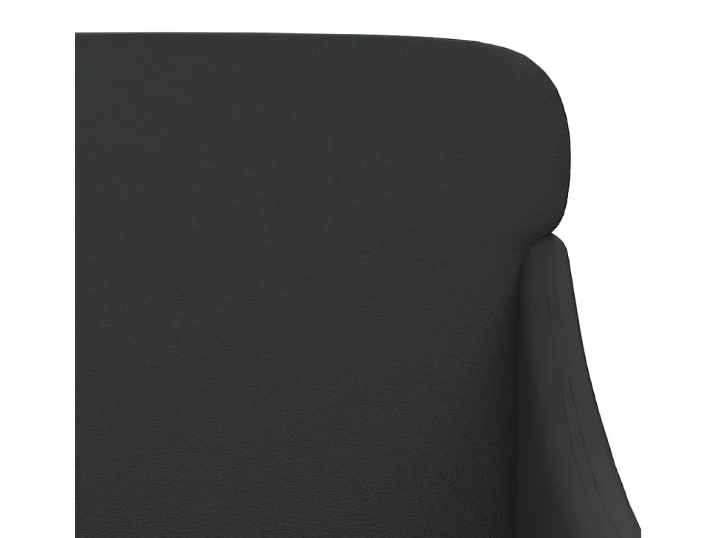 Sillón de cuero sintético negro 63x76x80 cm