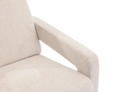 Sillón de diseño en tela texturizada color beige ISPARTA