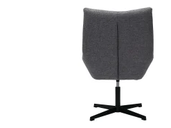 Sillón de diseño giratorio de tejido efecto aterciopelado texturizado gris KING