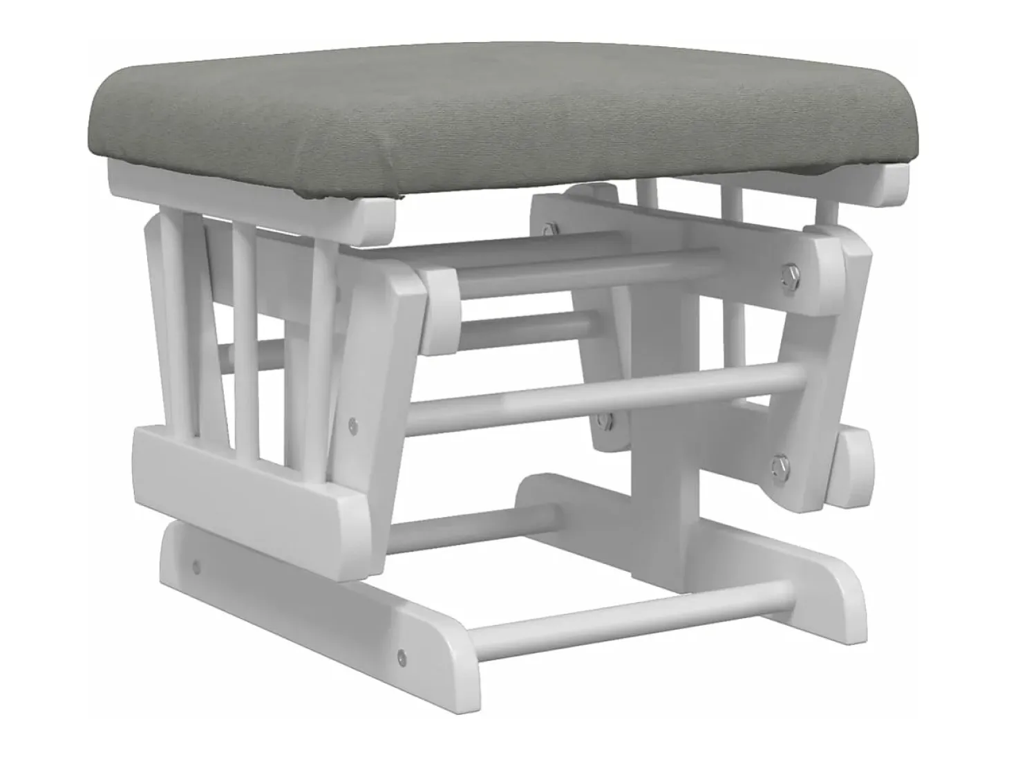 Sillón de lactancia con taburete tela gris claro