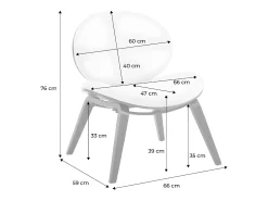 Sillón de madera curvada y borreguito nogal