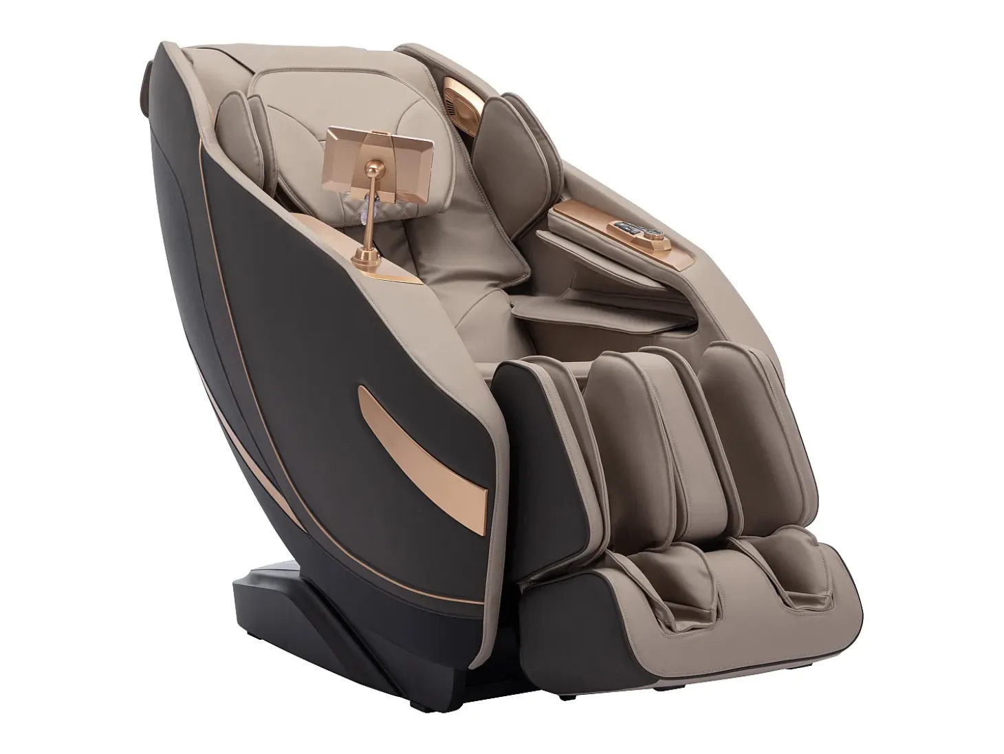 Sillón de masaje de imitación cuero, sistema de gravedad cero, gris, MOWATA