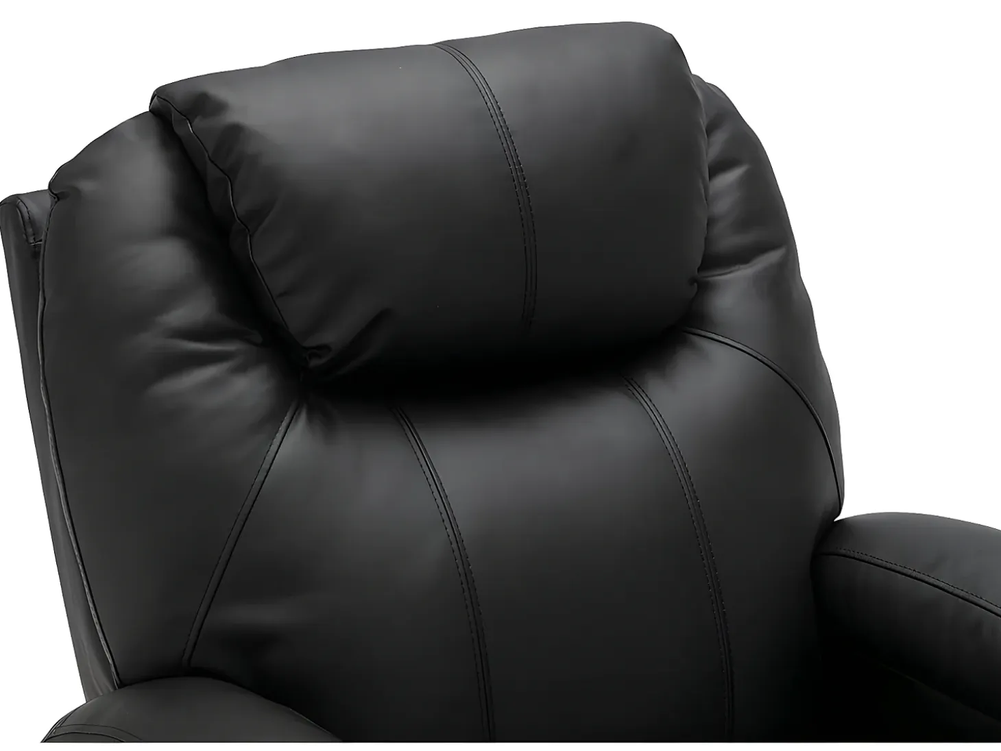 Sillón de masaje de piel sintética - Negro - SILVANO - acupresión y vibraciones