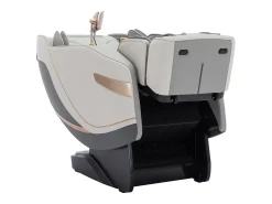 Sillón de masaje de piel sintética, sistema de gravedad cero, gris, MOWATA