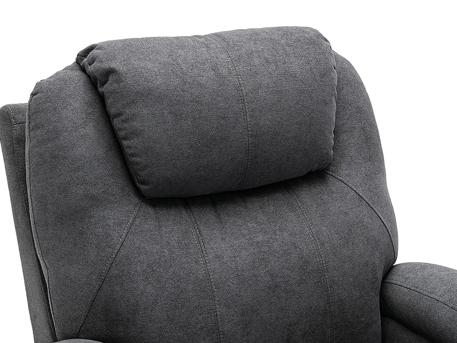 Sillón de masaje de tela - Gris - SILVANO - acupresión y vibraciones