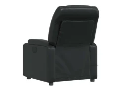 Sillón de masaje reclinable cuero sintético negro