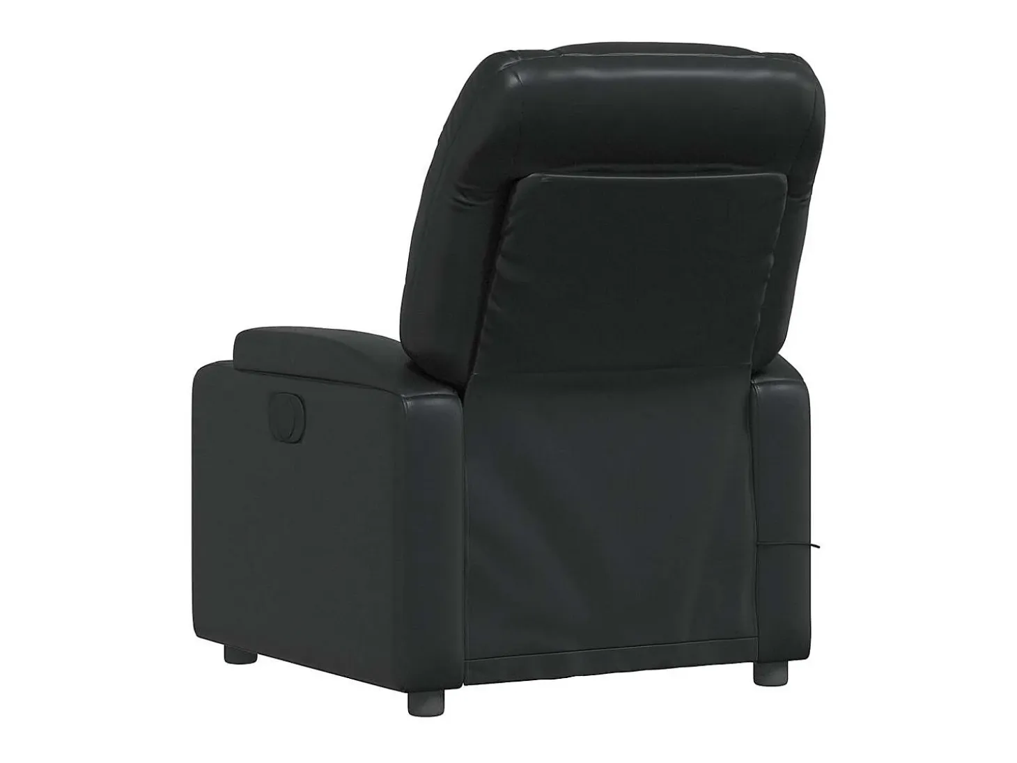 Sillón de masaje reclinable cuero sintético negro