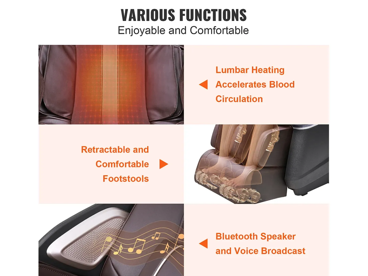 Sillón de Masaje SucceBuy 3D Shiatsu SL Rail Zero Gravity, 10-18 Modos, Calefacción, Altavoz Bluetooth, 160 kg