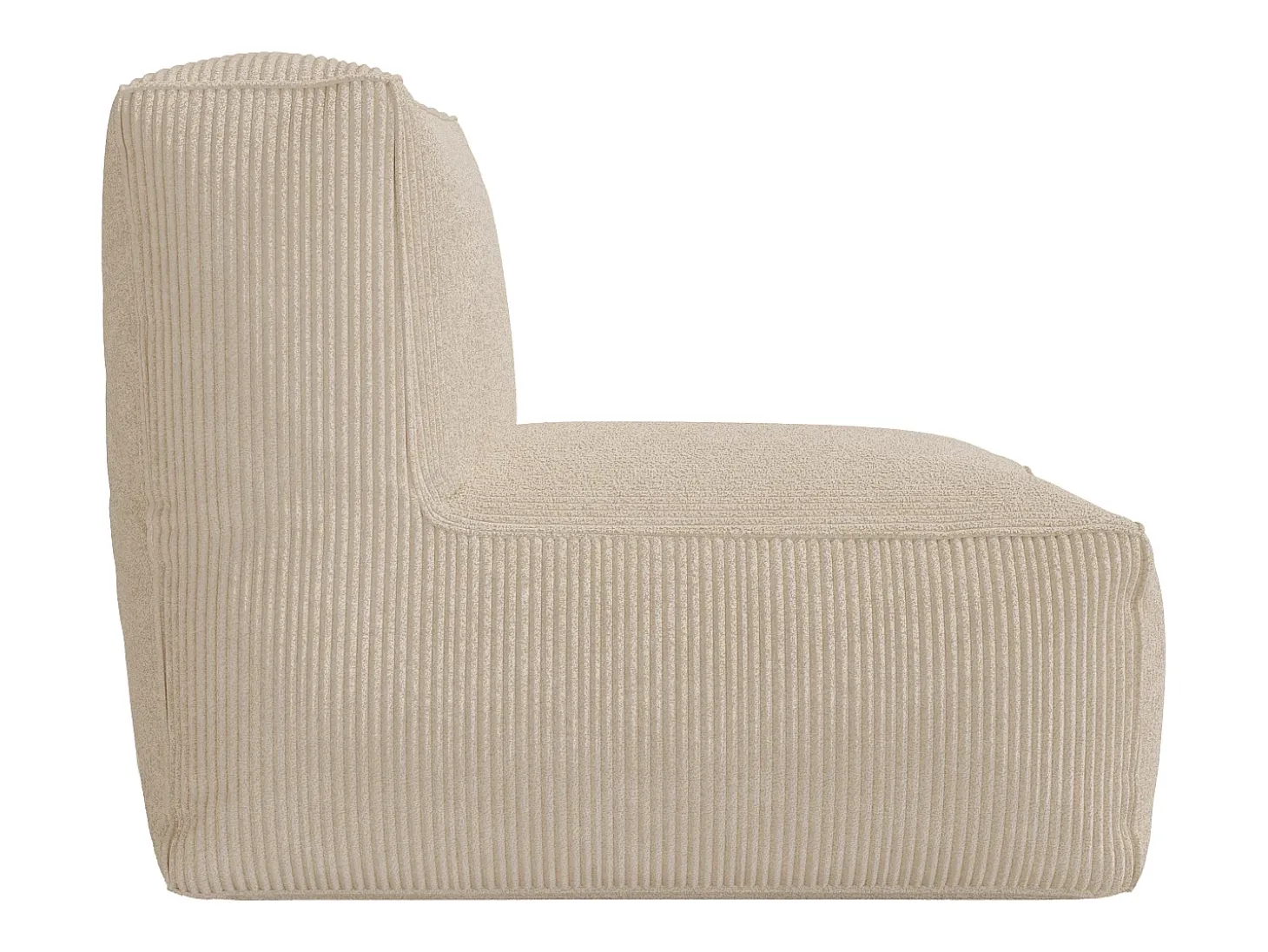 Sillón de pana color beige estilo contemporáneo NOUMARA