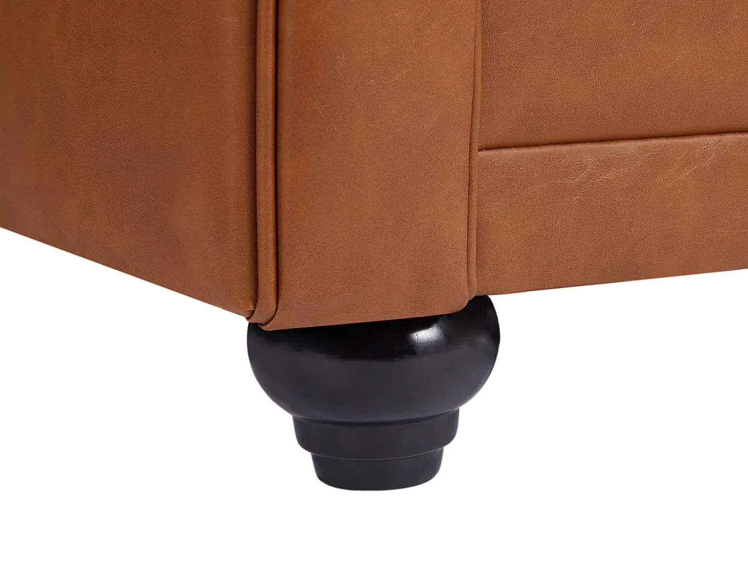 Sillón de piel de búfalo vacuno icónico CHESTERFIELD