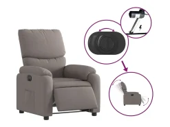 Sillón de relax | Silla | Sillón reclinable eléctrico tela gris taupé SHL8152