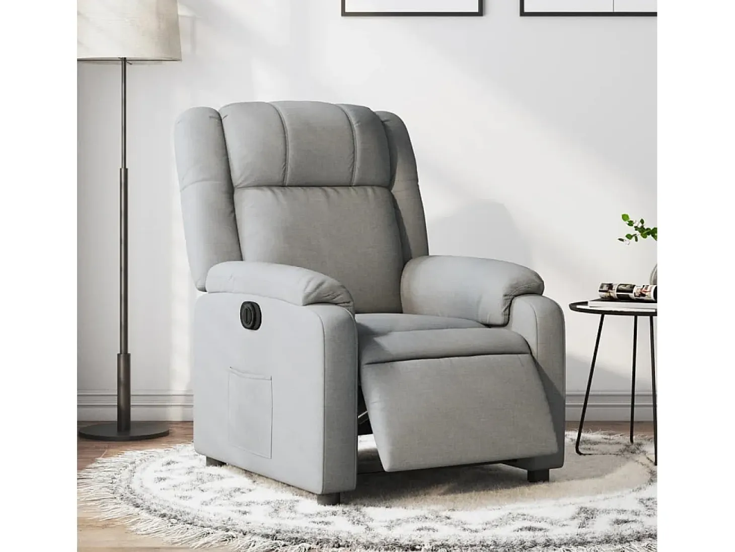 Sillón de relax | Silla | Sillón reclinable eléctrico tela gris claro SHL4075