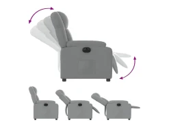 Sillón de relax | Silla | Sillón reclinable eléctrico tela gris claro SHL4075
