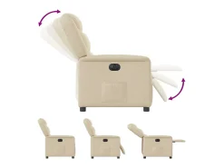 Sillón de relax | Silla | Sillón reclinable eléctrico de tela crema SHL4065