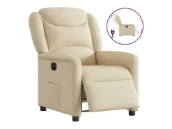 Sillón de relax | Silla | Sillón reclinable eléctrico de tela crema SHL4065