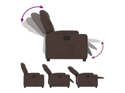 Sillón de relax | Silla | Sillón reclinable de tela marrón oscuro SHL2487