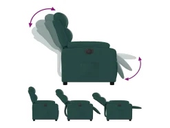 Sillón de relax | Silla | Sillón reclinable eléctrico tela verde oscuro SHL4714