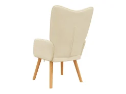 Sillón de relax | Silla de relax de tela crema SHL4222