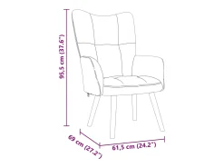 Sillón de relax | Silla de relax de tela negro SHL3270