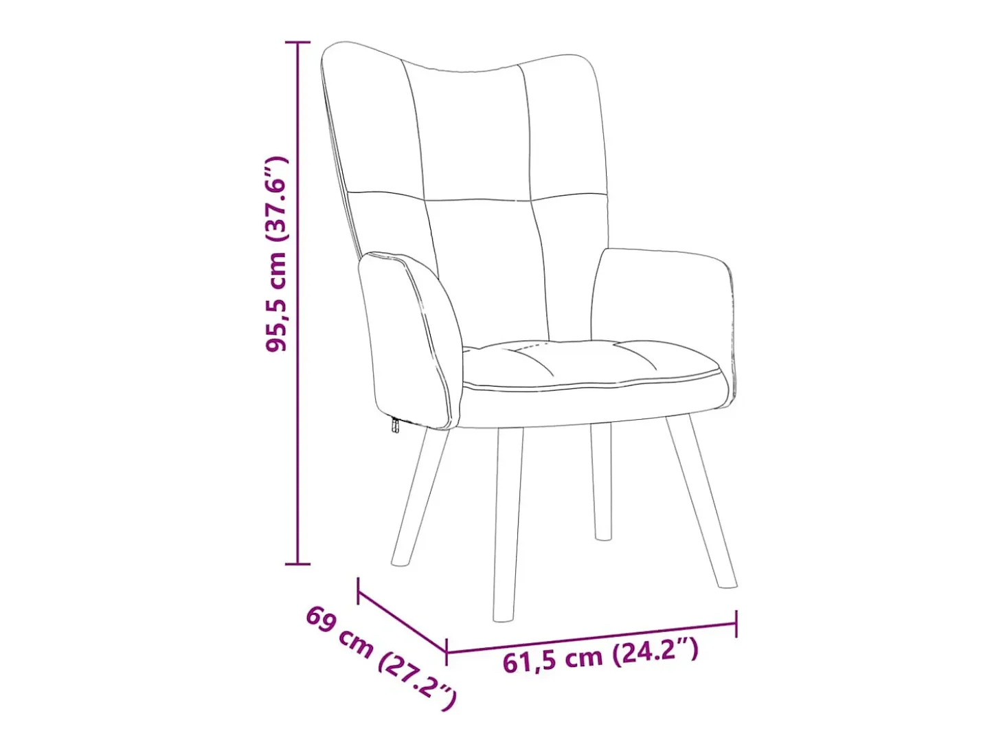 Sillón de relax | Silla de relax de tela negro SHL3270