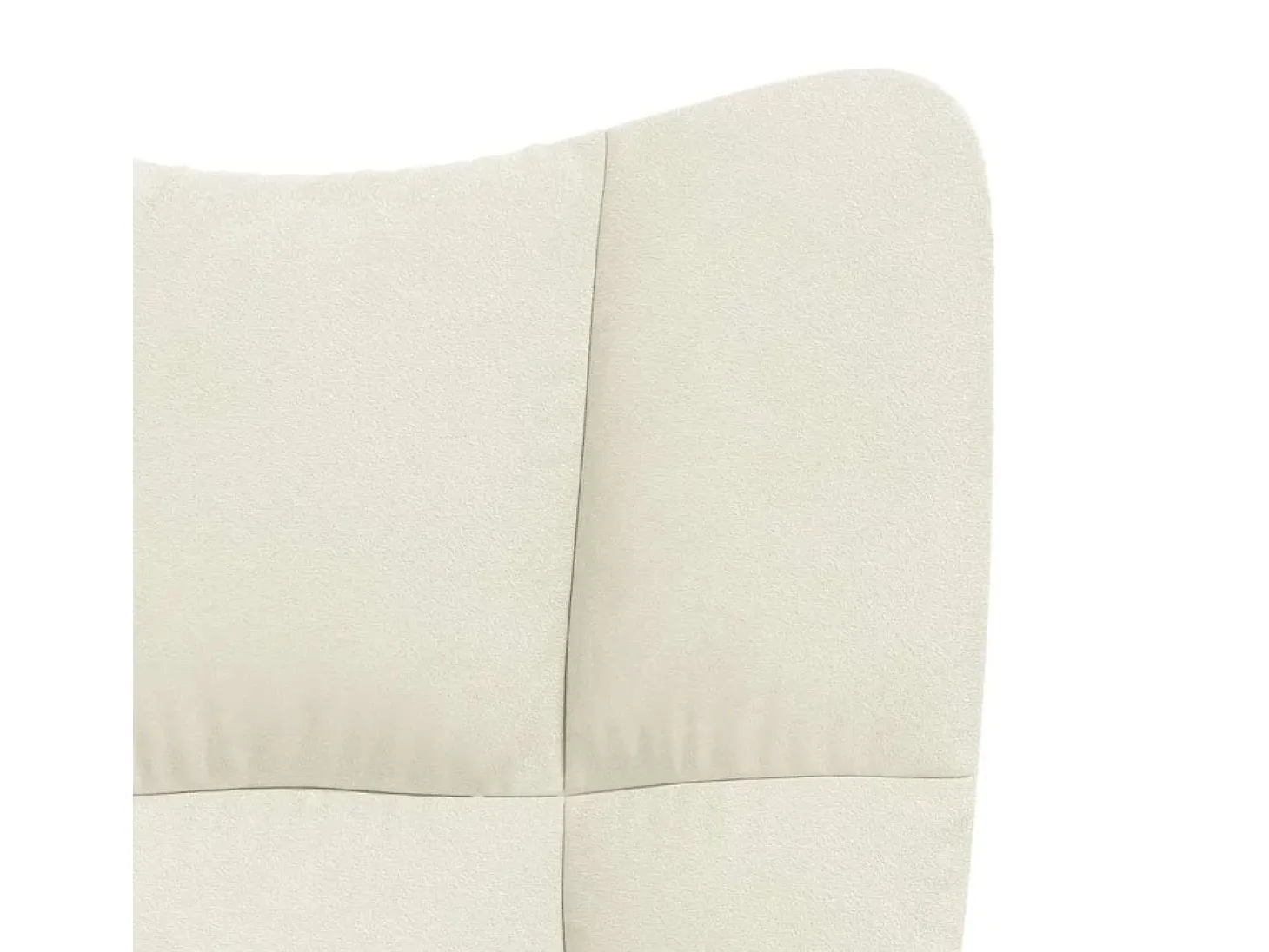 Sillón de relax | Silla de relax con taburete terciopelo blanco crema SHL2114