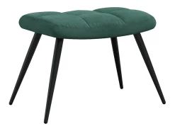 Sillón de relax | Silla de relax con taburete terciopelo verde oscuro SHL6962