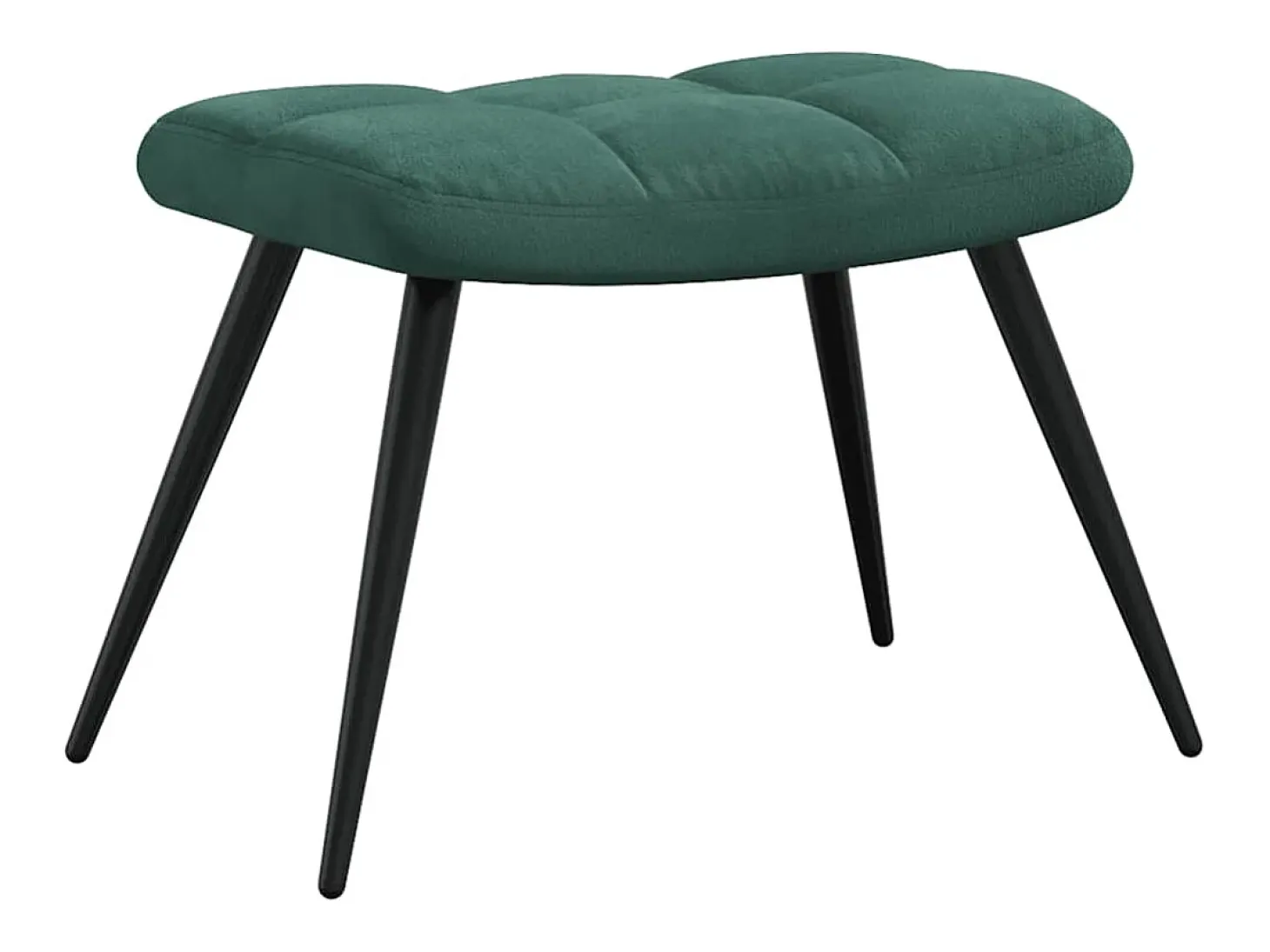 Sillón de relax | Silla de relax con taburete terciopelo verde oscuro SHL6962