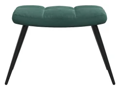 Sillón de relax | Silla de relax con taburete terciopelo verde oscuro SHL6962