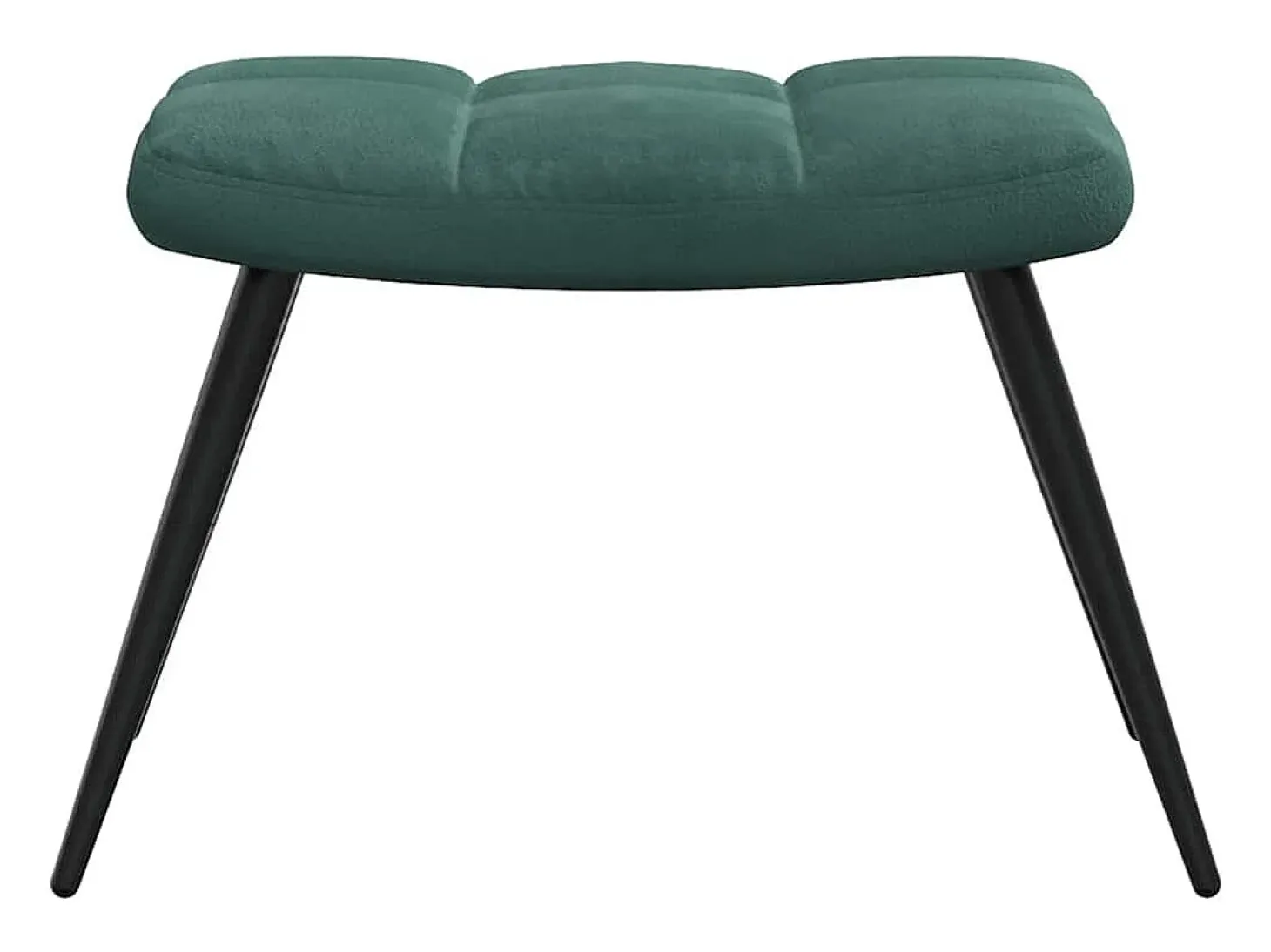 Sillón de relax | Silla de relax con taburete terciopelo verde oscuro SHL6962