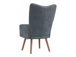 Sillón de relax | Silla de relax de terciopelo gris oscuro SHL3472