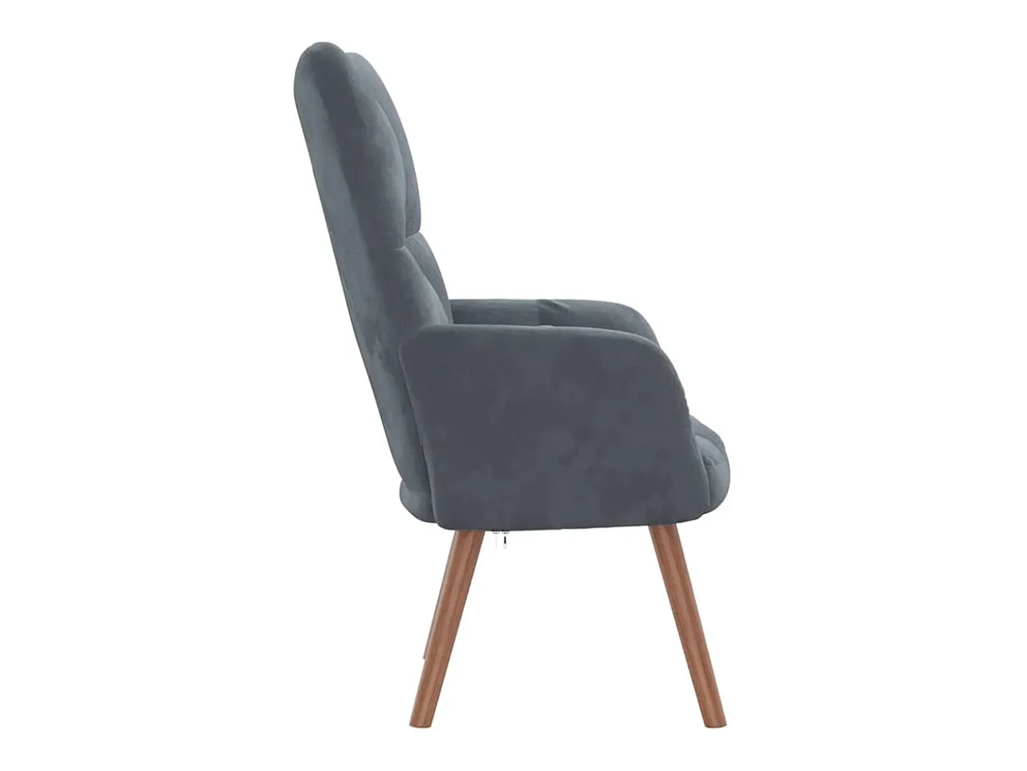 Sillón de relax | Silla de relax de terciopelo gris oscuro SHL3472