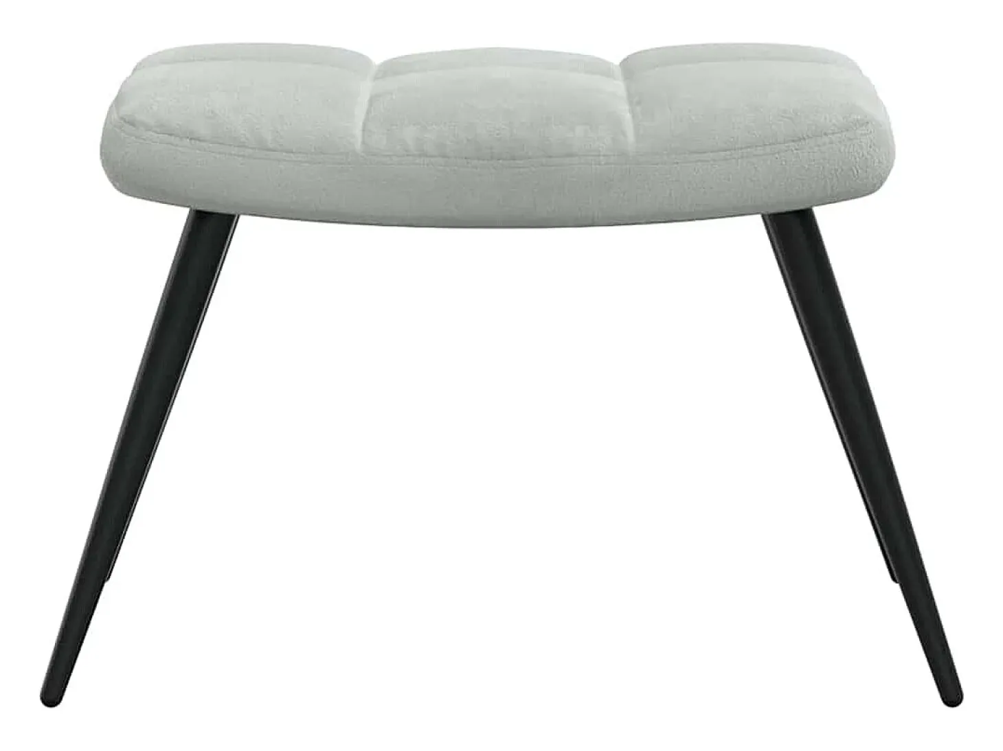 Sillón de relax | Silla de relax con taburete de terciopelo gris claro SHL8721